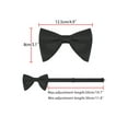 thumbnail image 3 of INSPIRE CHIC Men's Solid Color Satin Classic Bow Tie for Formal Suit Black, 3 of 4