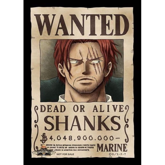 BUY ART FOR LESS Officially Licensed One Piece Wanted Shanks 24 x 36 Inch Art Poster - Decorative Print - Poster Paper - Ready to Frame