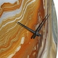 thumbnail image 4 of Designart "Aqua Symphony Orange Beige Elegance" Abstract Oversized Wall Clock, 4 of 5