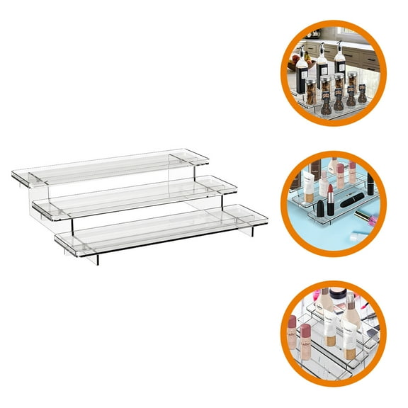 NIYANGLE 1Pack Spice Organizer For Cabinet Clear Design 30X24X7 5CM Storage