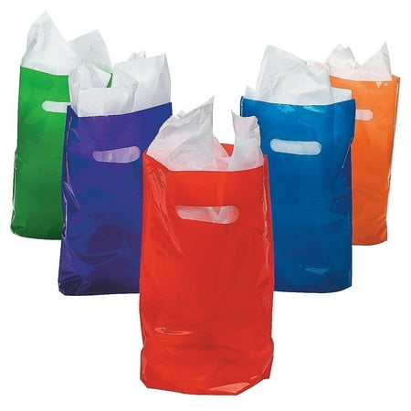 Favor Treat Bags - Treat / Goody Plastic Bags ~ Party Favor (Package of 50) (Assorted Colors)