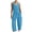 Sky Blue, variant on Kmdttou Clearance Under 5$! Women'S Spring/Summer Solid Color Casual Round Neck Button Sleeveless Waist Pocket Sports Jumpsuit Pants on Clearance!