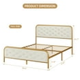 thumbnail image 2 of Full/Queen/King Size Platform Bed Frame, Luxury Upholstered Bed Frame with Velvet Tufted Headboard, Heavy Duty Metal Base/Wood Slat Supports/Springless Bed, Easy Assembly, 2 of 6