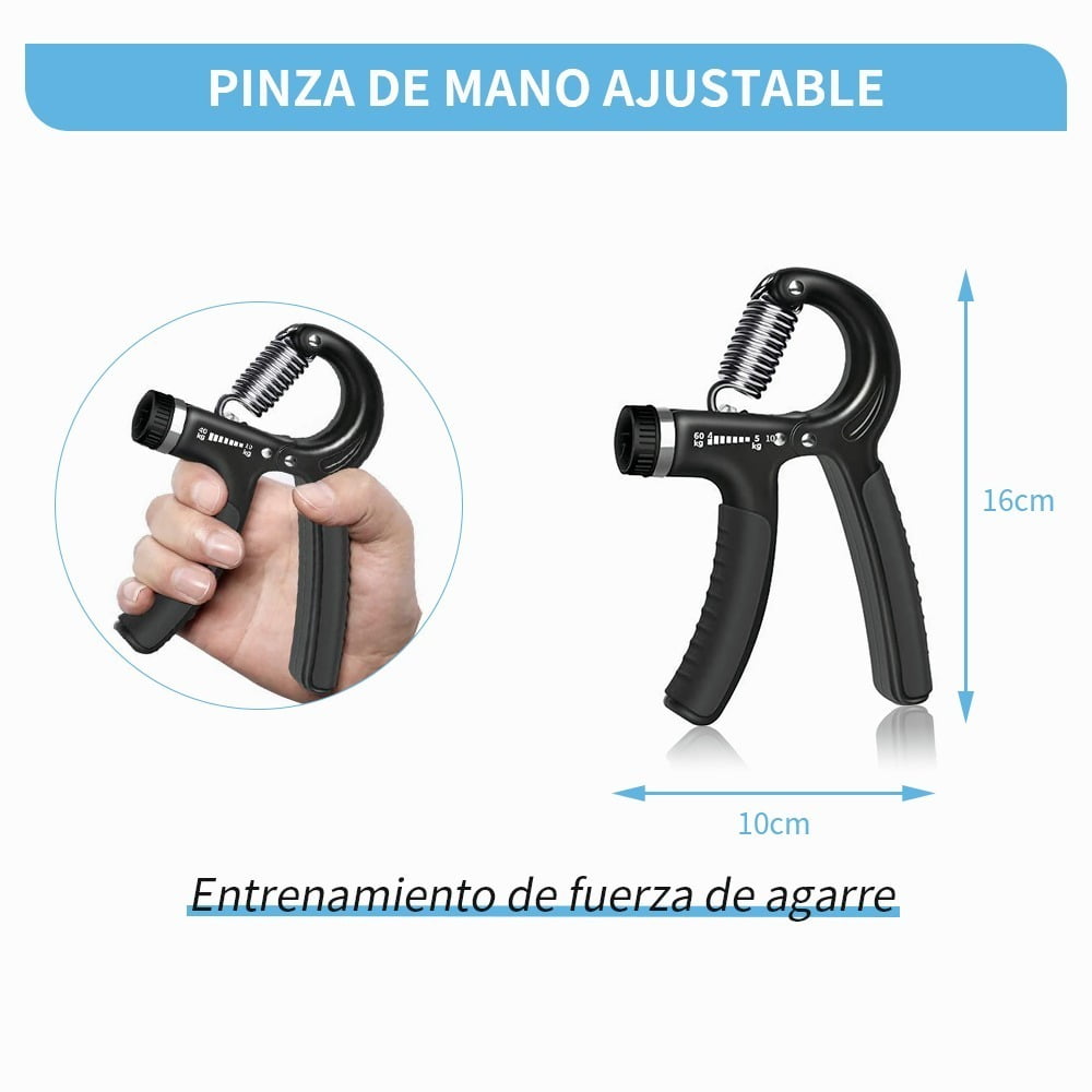 5PCS Resistance Hand Gripper Kit, Forearm Grip Adjustable Hand Grip Exerciser Strengthener Workout Set Finger Stretcher Trainer Grip Strength Ring & Stress Relief Grip Ball for Athletes Musicians