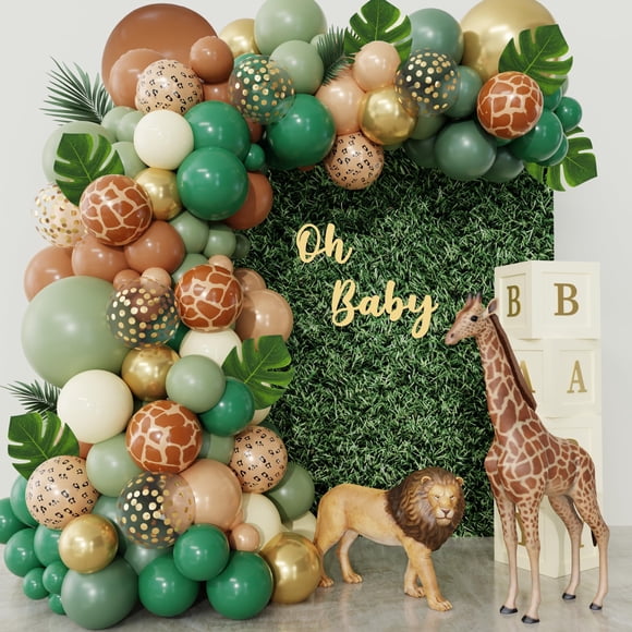 Juego de guirnaldas con forma de arco con globos Jungle Safari para Ouddy Party, 170 unidades