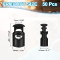 thumbnail image 2 of Uxcell Plastic Cord Lock, Single Hole Spring Toggle Stopper Adjustable Cord Stops Fastener End for Paracord Black, 2 of 6
