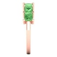 thumbnail image 4 of 2.03 ct Brilliant Princess Cut Simulated Green Diamond 14k Rose Gold Eternity Band SZ 4, 4 of 6
