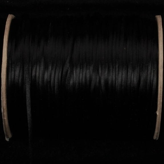 The Ribbon People Black Solid Satin Cording Craft Ribbon 0.25" x 144 Yards