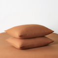 thumbnail image 7 of Burnt Orange Duvet Cover Set Twin Size 100% Washed Cotton Caramel Pumpkin Rust Solid Color Bedding Sets 2Pcs Soft Lightweight Breathable Comforter Cover, 7 of 7
