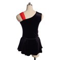 thumbnail image 2 of LIUHUO Custom Figure Skating Dress Girls Women Black Velvet Red 3D Lace Flower Decoration Comfortable Fabric, 2 of 9