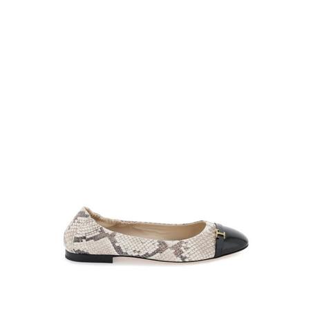

Tod s Snake-Printed Leather Ballet Flats Women