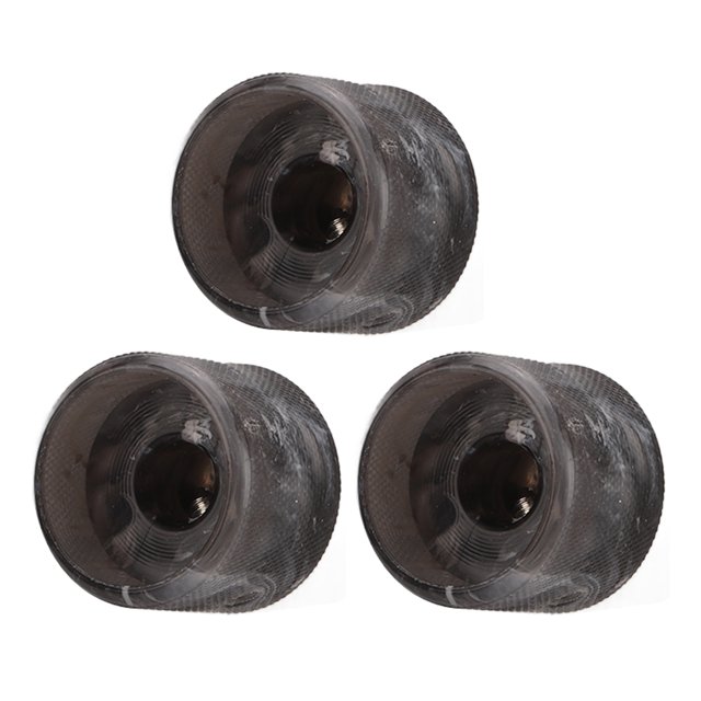 Bouton de Guitare Électrique, Joli Design 3Pcs Application Large Bouton de Volume de Guitare avec Clé pour le Réglage Noir