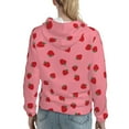 thumbnail image 7 of Wukai Strawberries Print Womens Hoodies Fleece Sweatshirts Long Sleeve Sweaters Pullover Fall Outfits Winter Clothes-XX-Large, 7 of 7