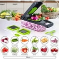 thumbnail image 4 of Vegetable Chopper, Pro Onion Chopper, 14 in 1Multifunctional Food Chopper, Kitchen Vegetable Slicer Dicer Cutter,Veggie Chopper With 8 Blades,Carrot Chopper With Container-kitchen essentials(Grey), 4 of 8