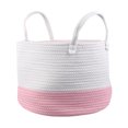 thumbnail image 1 of Cesta colgante tejida plegable para el hogar, cesta de almacenamiento para niños, decoración del hogar, color blanco +, 1 of 5