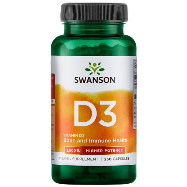 Swanson Vitamin D3 - Higher Potency 2,000 Iu 250 Capsules - Walmart.com ...