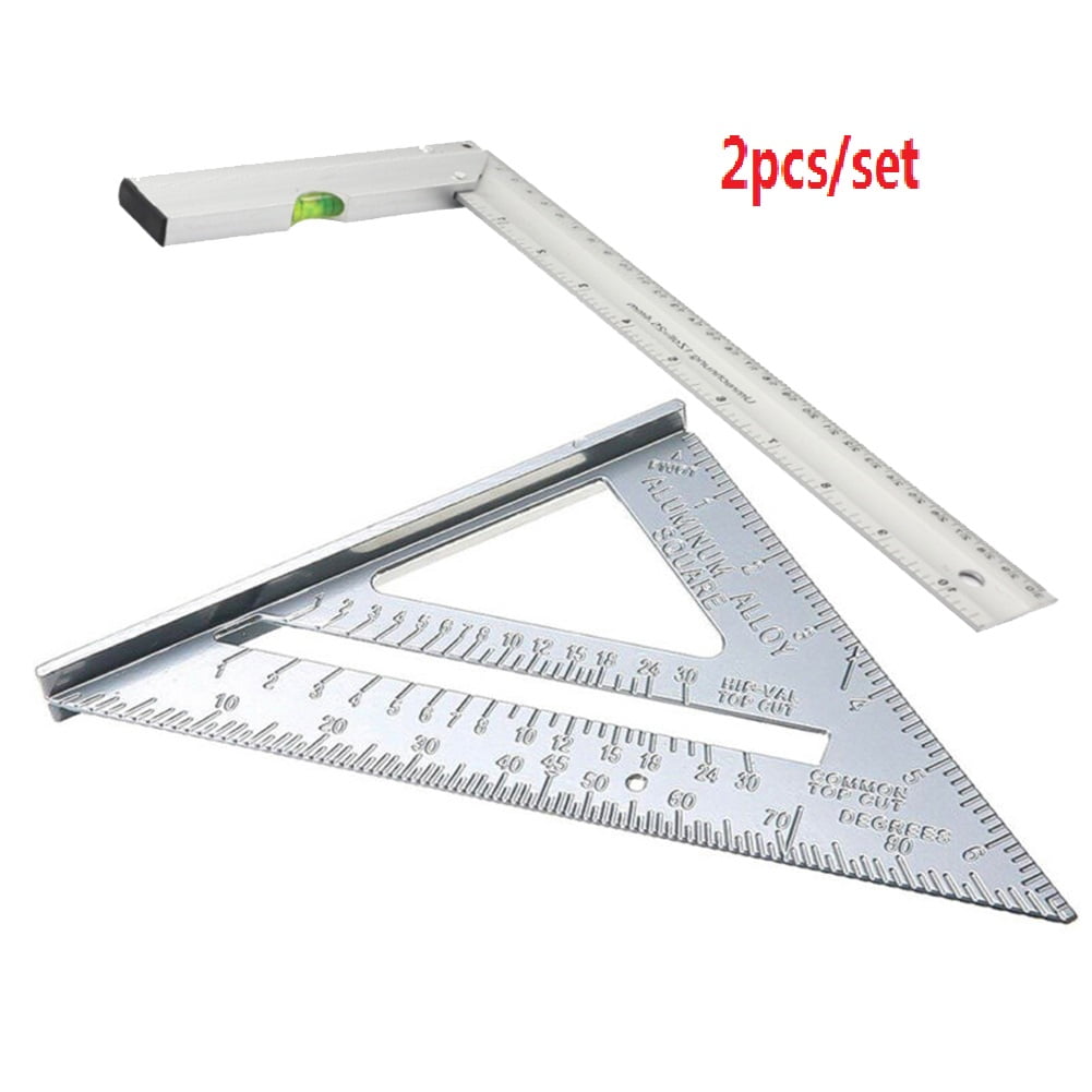 Aluminum Speed Square Quick Roofing&Rafter Triangle Measuring Guide Ruler Tool