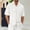 White, variant on Abtuhar Men Summer Tops Short Sleeve Turndown Collar Solid Button Pocket Casual Shirts