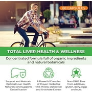 Forest Leaf Liver Detox Cleanse & Repair Supplement with Milk Thistle and Dandelion Root Extract, 60 Vegetable Capsules