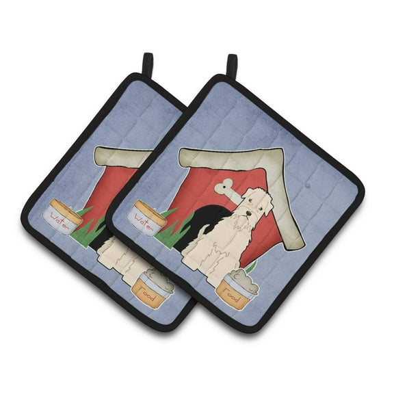 Carolines Treasures BB2815PTHD Dog House Collection Soft Coated Wheaten Terrier Pair of Pot Holders , 7.5HX7.5W,