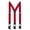 Red, variant on CTM Elastic Button End Dress Suspenders with Silver Hardware (Men)