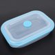 thumbnail image 3 of Lonchera de silicona BuyweekMX 600 ml Rectangular Plegable Azul, 3 of 5