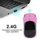 thumbnail image 3 of Ratón inalámbrico para coche ASHATA 2.4G 1600DPI para PC portátil, color rosa, 3 of 9