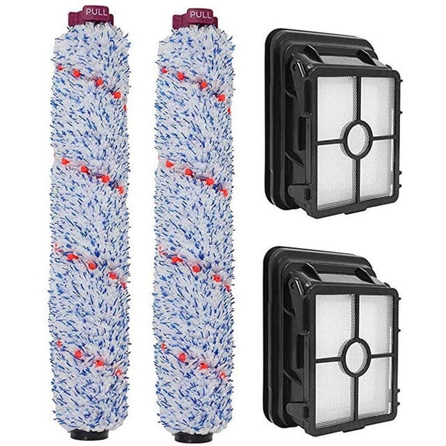 2 filtros de repuesto para limpiador multisuperficie lavable 3 en 1 Bissell Crosswave 1866 y 2 cepillos de rodillo multisuperficie 1868 compatibles con Bissell Crosswave serie 17132 1785 (paquete