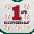 thumbnail image 4 of Inktastic First Birthday Baseball Boys Baby Bib, 4 of 4