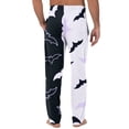 thumbnail image 5 of Men Pajama Pants Halloween Bat Pattern Pajama Pants, Loose Lounge Bottoms, Elastic Drawstring Waist Comfortable Home Sleepwear, 5 of 5