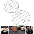 thumbnail image 3 of KAKOWELY 2pcs Small Roasting Racks Round Baking Racks Multifunctional Steamer Racks,7.87"X7.87"X1.18", 3 of 5
