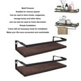 thumbnail image 4 of 2 Pcs Étagère Flottante Suspension Pin Montée au Mur Étagères de Rangement Style Simple Support en Bois Pin Fer Rangement Garage, 4 of 7