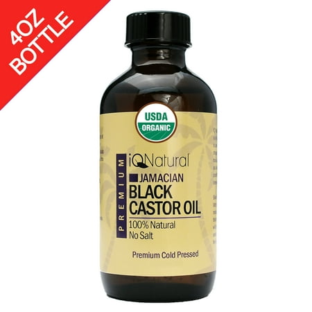 IQ Natural's 100% Cold Pressed Jamaican Black Castor Oil for Hair Growth and Skin Conditioning - 4oz (Best Foods For Hair Growth And Skin)