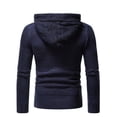 thumbnail image 3 of Fesfesfes Mens Sweater Winter Turtleneck Zipper Hooded Tops Long Sleeve Knitted Sweater Top Outwear Coat Under $10, 3 of 3