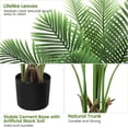 thumbnail image 5 of 7 Ft Large Artificial Plants, 1PC Fake Palm Tree, Fake Faux Tropical Palm Silk Plant with 15 Trunks Paradise Palm Floor House Plant in Pot Indoor Home Office Garden Decoration, 5 of 7