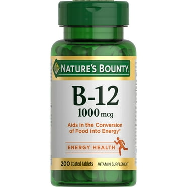 Nature’s Bounty Vitamin B12 Tablets, 1000 Mcg, Vitamin Supplement, 200 Count