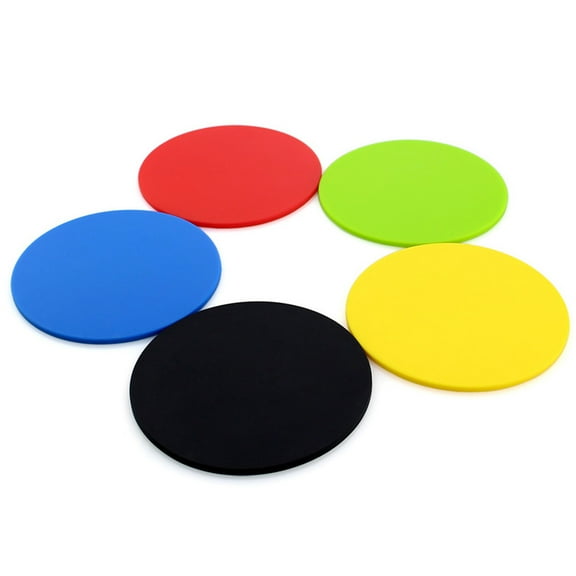 Ludlz Waterproof Round Silicone Anti-Slip Heat Insulation Dinning Table Cup Coaster