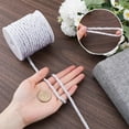 thumbnail image 3 of 1Roll 20M 3-Ply Polyester Twisted Cord Milan Cord for Home Decoration Upholstery Curtain Tieback Silver 4.5~5mm 21.87 Yards(20m)/Roll, 3 of 7