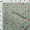 thumbnail image 2 of oneOone Viscose Chiffon Dusty Green Fabric Flower & Leaves Watercolor Quilting Print Sewing Fabric By The Yard 42 Inche Wide, 2 of 4