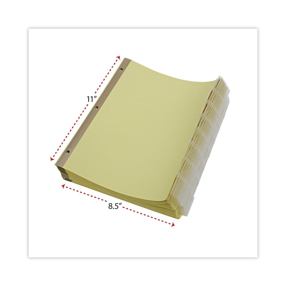 Universal UNV20891 Deluxe Extended Insertable Tab Indexes with 8 Clear Tabs - Buff (24/Box)
