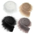 thumbnail image 3 of 4x tela de piel sintética parches de tela Artificial disfraz piel peluda tela de piel peluda para árbol de Navidad sombrero zapatos vacaciones BlancoNegro CaquiGris SM SunniMix Tela de piel sintética, 3 of 7