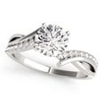 thumbnail image 5 of Mauli Jewels Engagement Rings for Women 0.50 Carat Halo Interwined Design Diamond Engagement Ring 4-prong14K Yellow Gold, 5 of 6