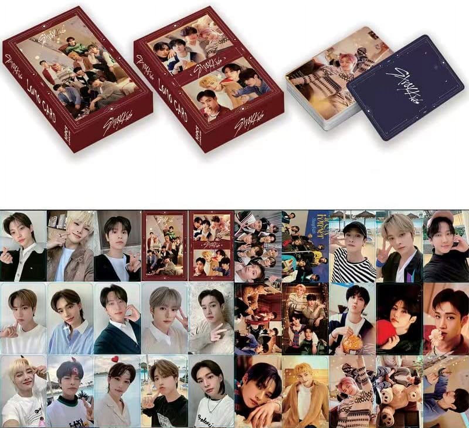 5 Pack/150 Pcs Stray Kids Lomo Card Kpop Photocards Greeting Card with Postcards Box