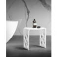 thumbnail image 3 of Kingston Brass KBSSA17916 Descanso Solid Surface Bathroom Stool, Matte White, 3 of 4