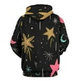 thumbnail image 3 of Colorful Stars And Moons Pattern Men's Women New Sweatshirt Hoodie Men's Plus Size Sweatshirt Hooded Sweatshirt 3d Printed Street Men's Cloth, 3 of 6