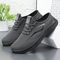 thumbnail image 3 of Mens Running Shoes Walking Sneakers Tennis Gym Slip on Athletic Non Slip Breathable Casual Sport Shoe Gray 44, 3 of 6
