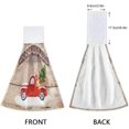 thumbnail image 4 of SKYSONIC 2 PCS Christmas Pine Tree Wooden Hand Towels with Hanging Loop for Bathroom and Kitchen, Hanging Band Towel - Xmas Winter New Year Kitchen Dish Cloth and Bathroom Hand Towels Set , 12"x17", 4 of 6