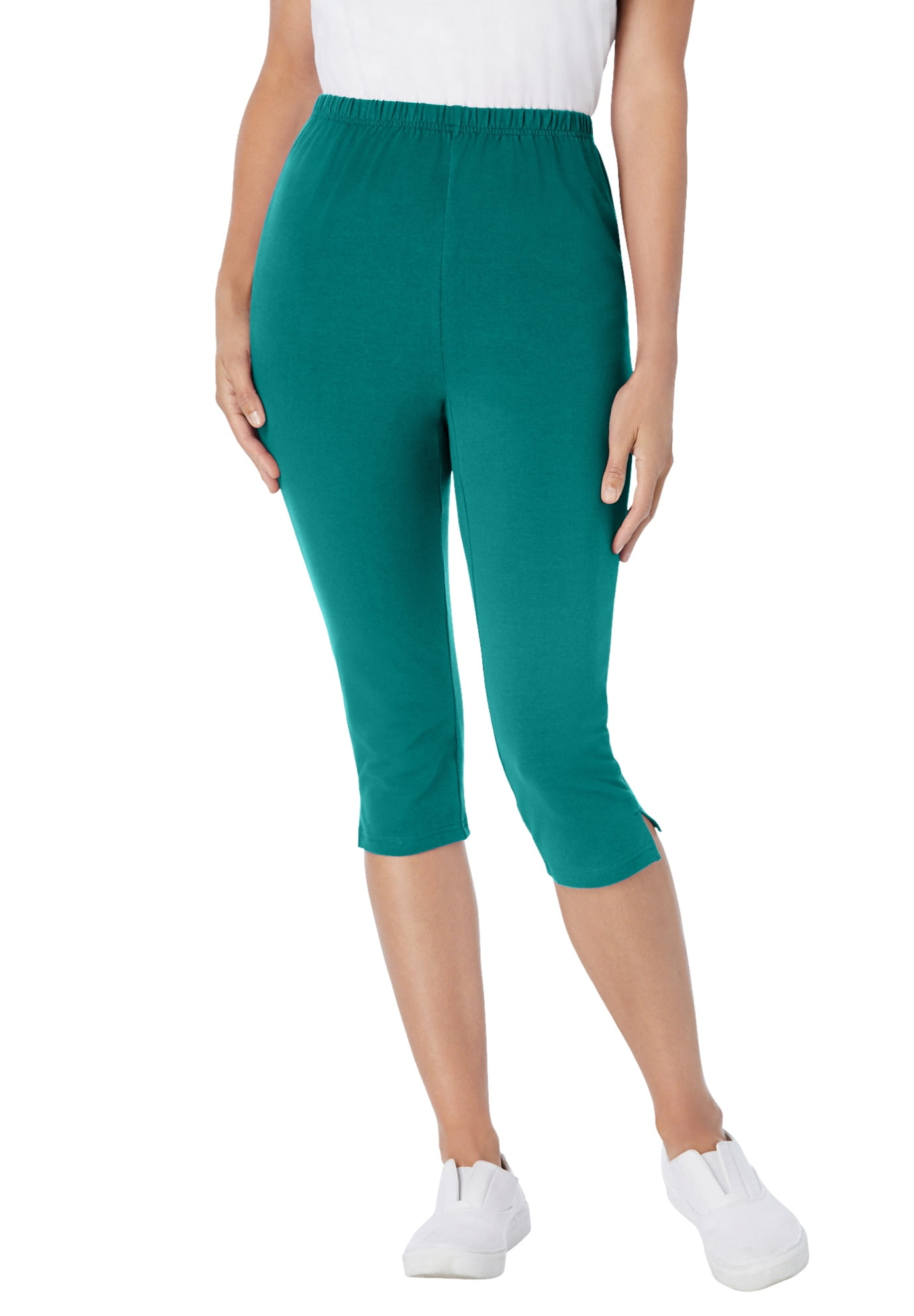 Size Stretch Cotton Capri Legging - 6X 