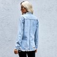 thumbnail image 4 of Chaqueta de mezclilla de manga larga informal con agujeros sueltos a la moda de otoño para mujer Fridja BV0+1696, 4 of 4