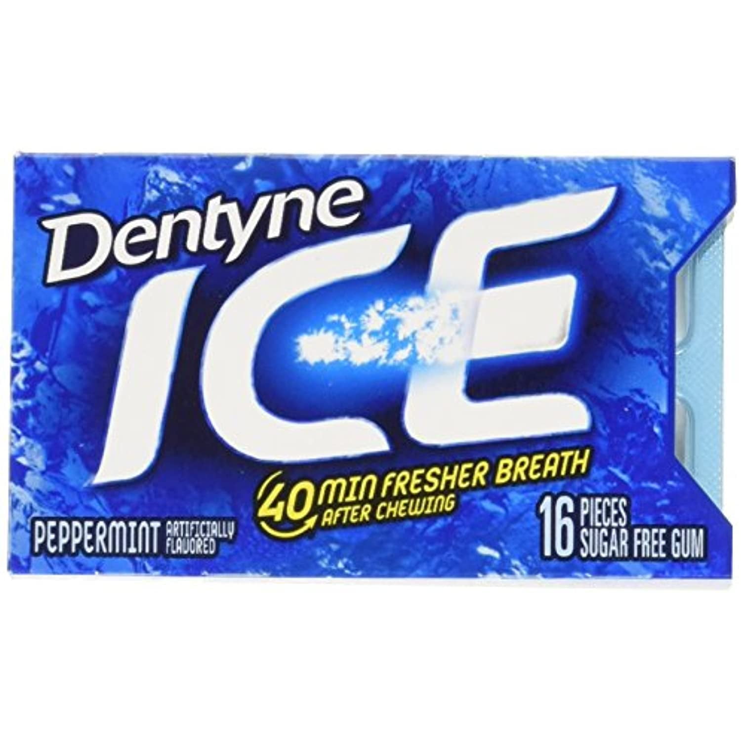 Dentyne Ice Gum Club Pack, Peppermint, 16 Pieces, 12 Count , 192 Pieces Total